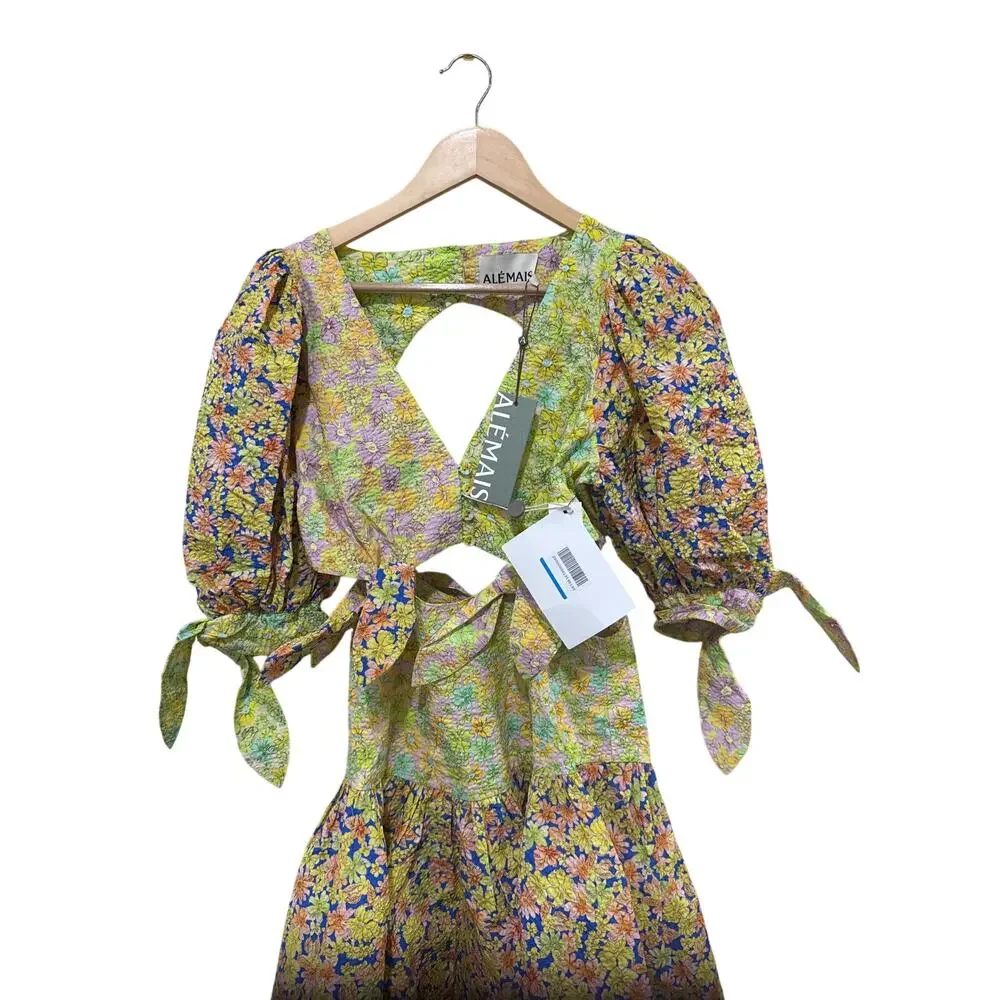 ALEMAIS Daisy‎ Spliced Mini Dress Size 6 - Picture 8 of 9